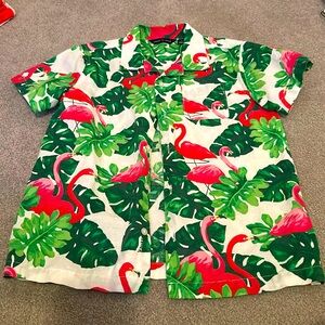 Janie and Jack boys size 7 button down beach shirt